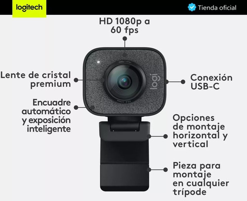 Logitech Streamcam Full Hd 60fps Color Grafito