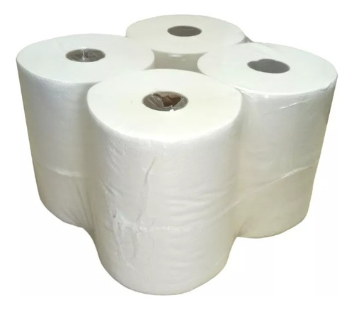 Pack Toalla En Rollo X 4u 20cm X 200 Mts Premium Blanco