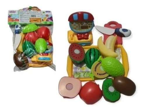 Kit Frutinhas Verdura Velcro Brinquedo Infantil Registradora