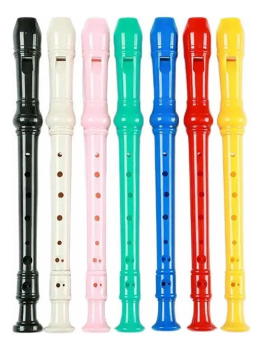 Flauta Dulce Musical Escolar Colores Pastel 8 Agujeros Mayor