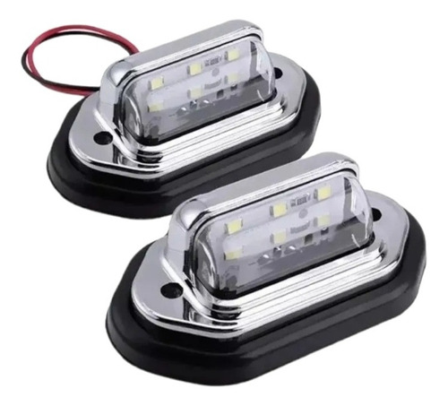 Pack X2 Foco Luz De Patente 6 Led 12v/24v Auto Camión Grua 