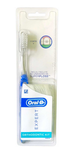 Kit Oral B Expert Ortodoncia Cepillo Y 50 Hilos Superfloss