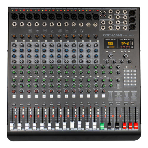 Mixer Dj Audio Gc Master12 12 Canales Con 199 Dsp Eq Usb