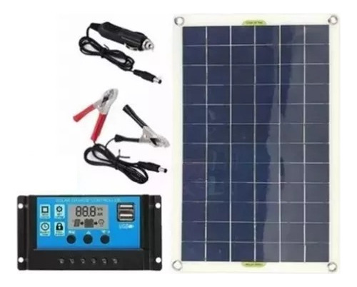 Panel Solar De 100w 20a 420x280x3 Mm Controlador De Carga