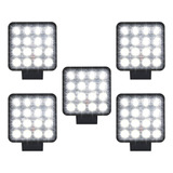 Kit 5 Farolete Para Maquinas Agricolas 16 Leds 48w 12v/24v