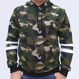 Buzo Saco  Hoodies Hombre Camuflado Con Lineas