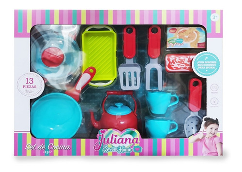 Set De Cocina Juliana Sweet Home 13 Piezas Comida Accesorios