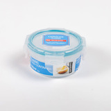 Recipiente Plastico Redondo Classic 100ml Transparente Color Azul