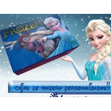Frozen Caja Personalizada De Madera Mediana 