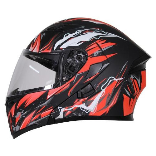 Casco R7 Abatible Unscarred Electric Negro/rojo Mate Xl G072