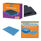 Kit Capa + Forro Para Piscina 1500 Litros Retangular - Mor
