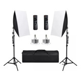 Kit 2 Iluminação Led Profissional Softbox + Tripé