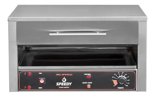 Parrilla Grill Infrarrojo Automático Speedy 1012 Cc Color Plateado