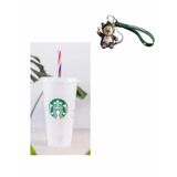 Vaso Starbucks Reusable Cambia Color + Llavero Originales 