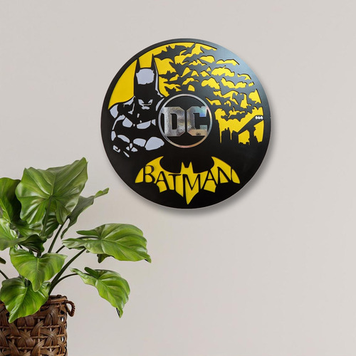 Reloj Pared Batman 3d Regalo Personalizado Nombre 