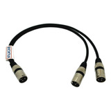 Cabo Y Splitter Divisor 1 Xlr Macho X 2 Xlr Macho 3 Metros