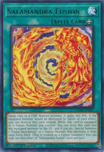 Carta Yugioh: Salamandra Fusion