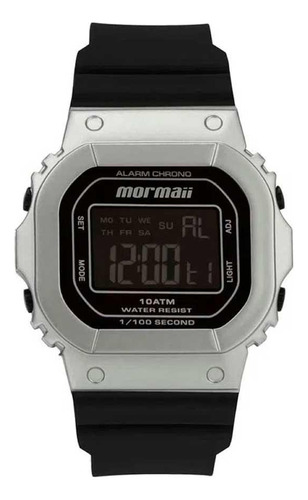 Relógio Unissex Mormaii Digital Mo0303b/6p - Prata