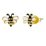 Aros Abejas Niñas Mujer Plata Bañado Oro 18k / Canale Donna 