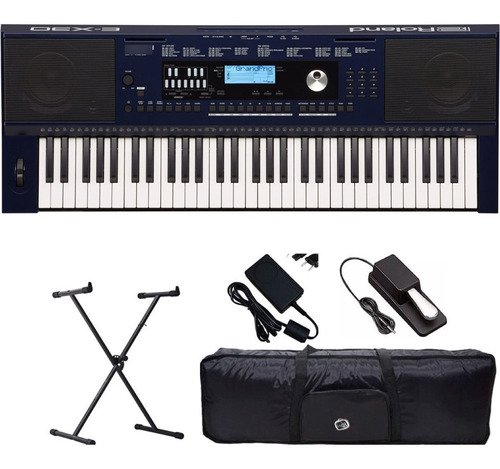 Teclado Roland Ex30 Arranjador Kit Com Capa E Suporte+fonte