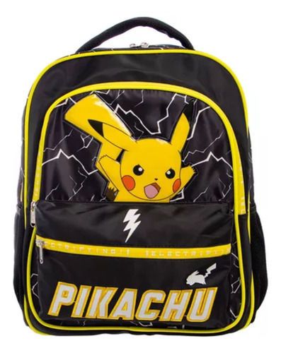 Mochila Escolar Grande Primaria Ruz Pokemon Pikachu Thun 177867