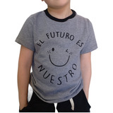 Remera Unisex Manga Corta 100% Algodón Estamp  T: 6 M A 8 A 