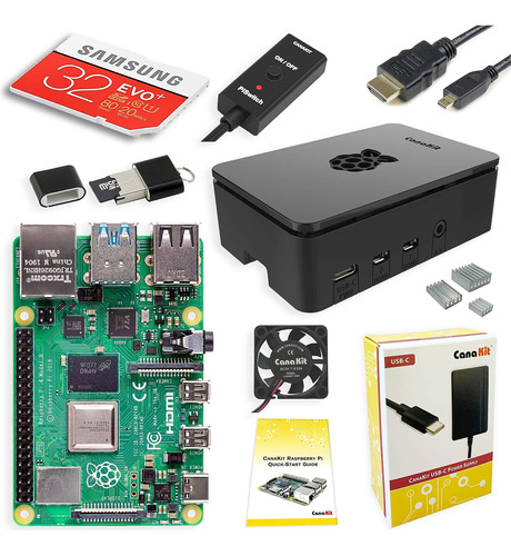 Kit Starter Pro Canakit Raspberry Pi 4 De 4 Gb, 4 Gb De Ram