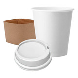 Vaso De Polipapel 8oz Con Tapa Y Collarin (240cc) X 50u.