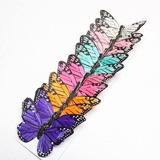 12 Mariposas Decorativas De Pluma Natural Color Pastel 5 Cm