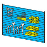 Panel Perforado Porta Herramientas 1,5mtsx94cm. Fbla01507