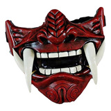 Samurai Japonés Oni Mask Máscara De Halloween, Accesorios