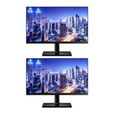 Monitor Profesional Samsung T45f 27  Fhd Ips Sin Bordes, 2-p