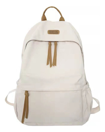 Mochila Casual Beige Mujer Senderismo Deporte Portátil Ligera