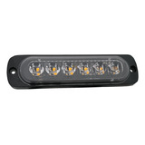 Faro Led Extra Chato 6 Led 12-24v Flash Y Fijo 6w Ambar Iael