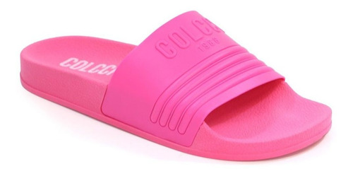 Chinelo Slide Colcci Bianca Rosa Neon Feminino