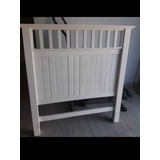 Repaldar De Pino Para Sommier De 1 Y 1/2 Plaza Color Blanco.