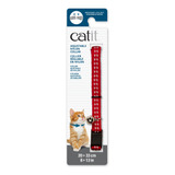 Catit Collar Reflectante Ajustable Rojo Para Gatos