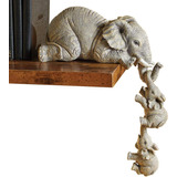 Escultura De Resina De Elefante, Artesanía De Animales.