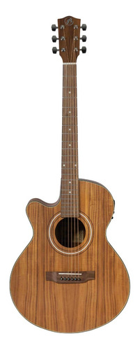 Guitarra Electroacústica Bamboo Ga40 Koa Zurda Con Funda