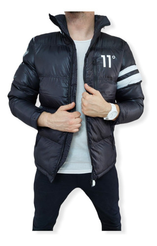 Campera Inflable Hombre Mockba By Farenheite Tain Negra