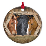 Adornos De Navidad De Granja, Decoracion De Caballo, Adornos