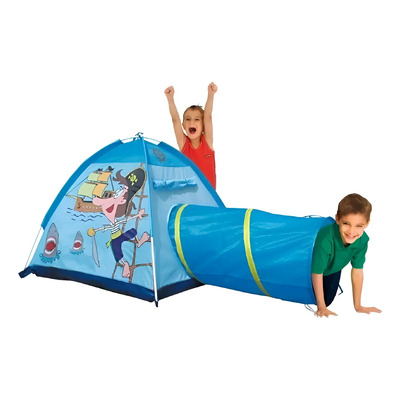 Carpa Infantil Iplay Pirata Celeste Con Túnel Plegable Casita 1.7m | Envío gratis