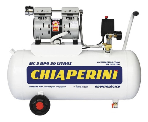 Compressor Odontológico Chiaperini Mc5 Bpo 50lts 1hp Mono.