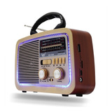 Rádio Retrô Vintage Premium Bluetooth Portátil Mp3 Bivolt