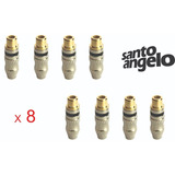 Kit Com 8 Plugs Rca Femea 6mm Santo Angelo 