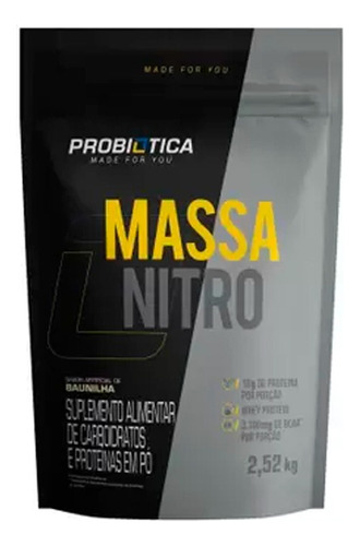 Hipercalórico Massa Nitro 2,52kg Probiotica 