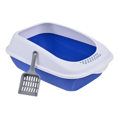 Arenero Sanitario Para Gato Abierto Grande Resistente + Pala Azul | MercadoLibre