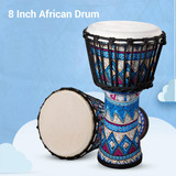 Tambor Africano Djembe Colorido, Portátil, 8 Pulgadas, Afric