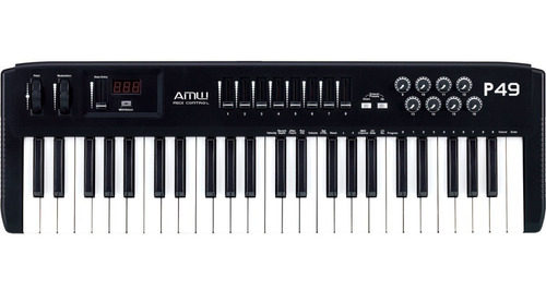 Amw P49 Teclado Controlador Midi Usb 49 Teclas Knobs . Loja 