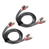 2 Cables Rca, Cable De 2 A 2 Av, 4 Cabezales, Amplificador D